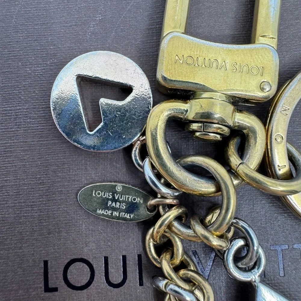 Louis Vuitton Two-Tone LV Malletage Blossom Bag Charm Keyring
